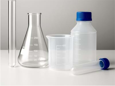 Cristalería de borosilicato vs plásticos de laboratorio